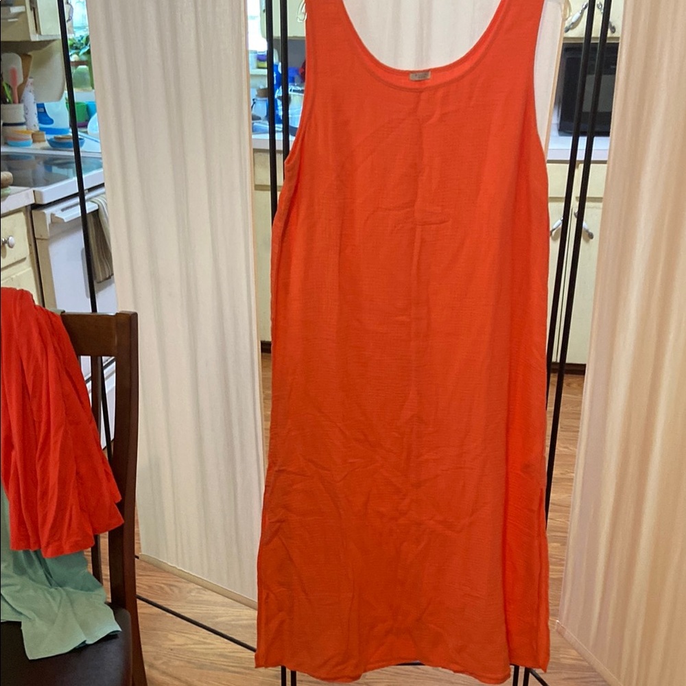 Old Navy Orange Sleeveless Shift Dress